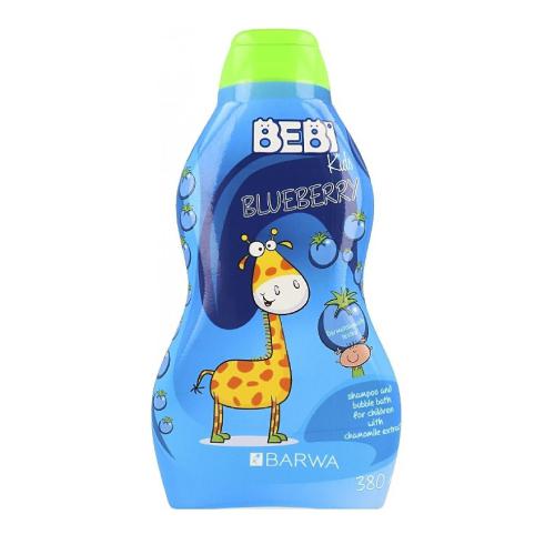 Miniaturka artykułu - BARWA BEBI Blueberry 2w1 Szampon i płyn do kąpieli -380ml