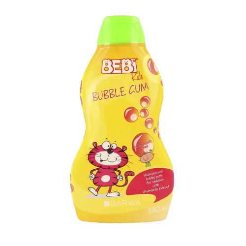 Miniaturka artykułu - BARWA BEBI BubbleGum 2w1 Szampon i płyn do kąpieli - 380 ml