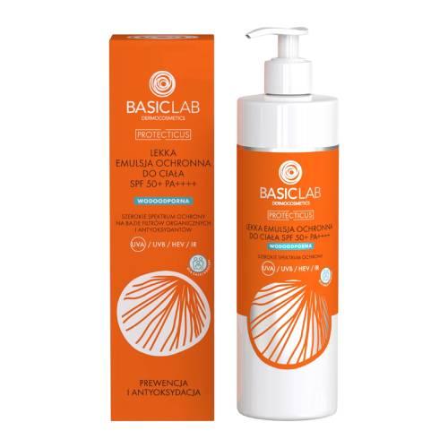 Miniaturka artykułu - BASICLAB Proteticus Lekka emulsja ochronna do ciała SPF50+ PA++++, 300 ml