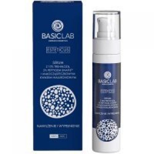Miniaturka artykułu - BASICLAB Aktywne Serum z trehalozą 10% i 5% peptydem Nawilżenie i Wypełnienie, 50 ml