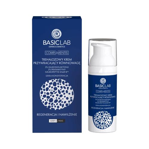 Miniaturka artykułu - BASICLAB Complementis Trehalozowy krem przywracający r&oacute;wnowagę Regeneracja i Nawilżenie, 50ml