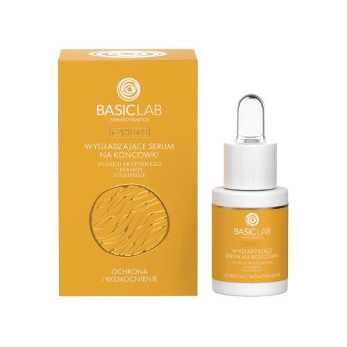 Miniaturka artykułu - BASICLAB Capillus Wygładzające serum na końcówki Ochrona i Wzmocnienie, 15ml