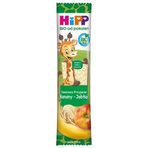 Miniaturka artykułu - HiPP Batonik Owocowy Przyjaciel Banany Jabłka Bio, 23 g