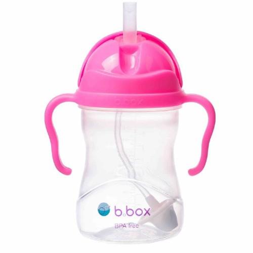 Miniaturka artykułu - B.BOX Bidon ze słomką r&oacute;żowy granat, 240ml