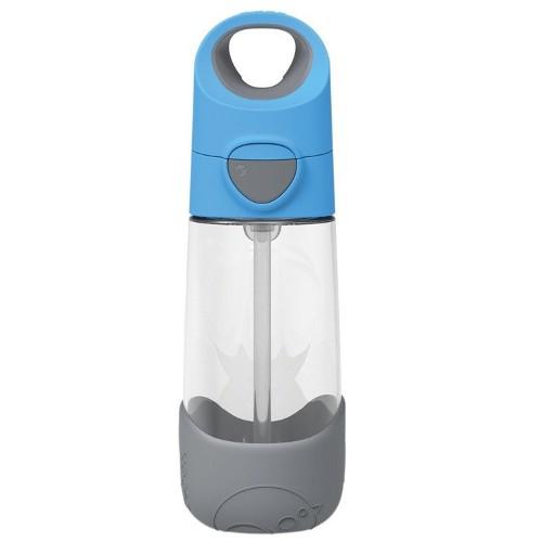 Miniaturka artykułu - B.BOX Butelka tritanowa ze słomką Blue Slate, 450ml