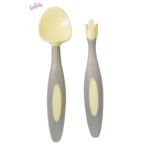 Miniaturka artykułu - B.BOX Pierwsze sztućce BLW dla niemowląt Gelato Banana Split, 2 sztuki