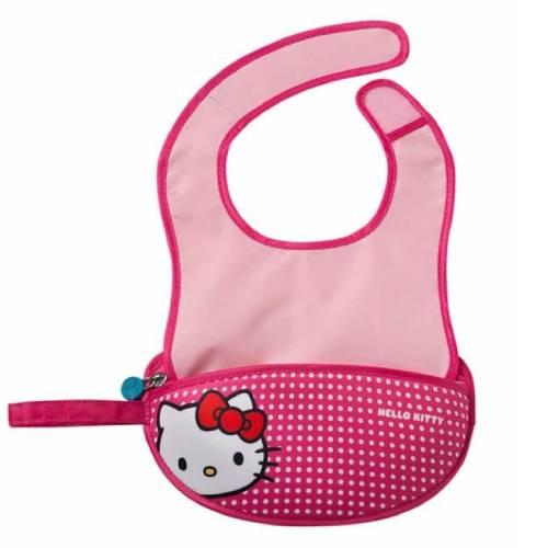 Miniaturka artykułu - B.BOX Podr&oacute;żny śliniak w saszetce - Hello Kitty - r&oacute;żowy