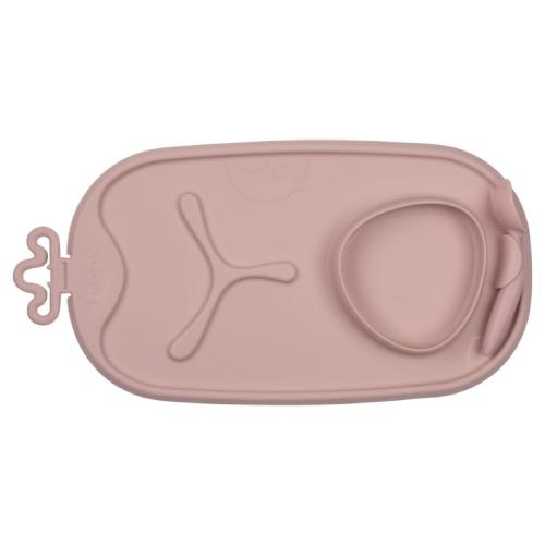 Miniaturka artykułu - B.BOX Roll+Go Zwijana mata BLW do karmienia dzieci R&oacute;ż, 1 szt.