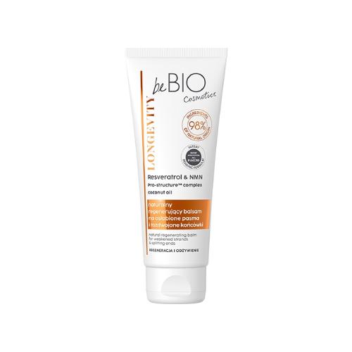 Miniaturka artykułu - BE BIO EWA CHODAKOWSKA LONGEVITY Regeneracja i odżywienie Naturalny balsam na osłabione pasma i rozdwojone końcówki, 75ml