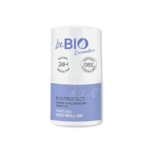 Miniaturka artykułu - BE BIO Naturalny deo roll-on na bazie naturalnego ałunu z kwasem hialuronowym i ekstraktem z dzikiego ryżu, 50ml