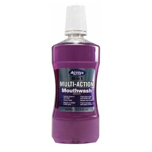 Miniaturka artykułu - BEAUTY FORMULAS Active Oral Care 6w1 Multi-Action Płyn do płukania ust, 500ml