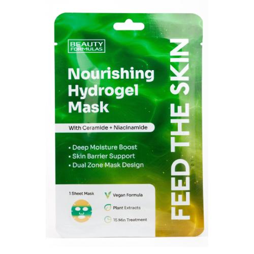 Beauty Formulas Maska odżywcza hydrożelowa z ceramidami i niacynamidem, 1 szt.