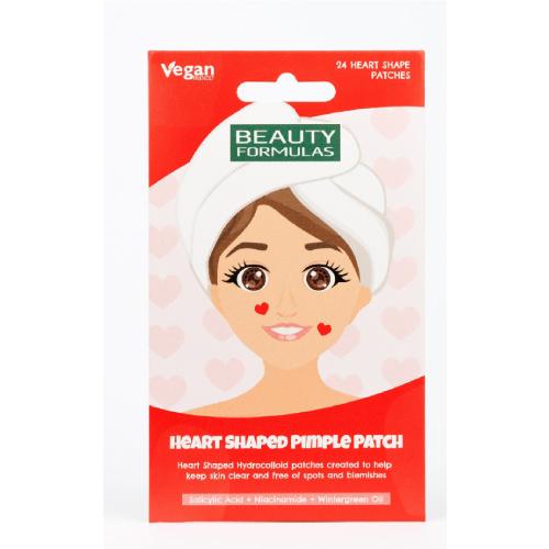 Miniaturka artykułu - Beauty Formulas Plastry hydrokoloidowe na niedoskonałości sk&oacute;ry w kształcie serca, 24 szt.