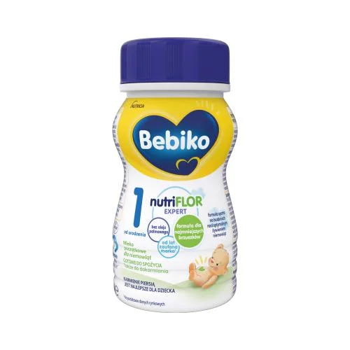 Miniaturka artykułu - BEBIKO 1 NUTRIflor Expert Mleko początkowe dla niemowląt od urodzenia, 200ml KR&Oacute;TKA DATA 13.10.2026
