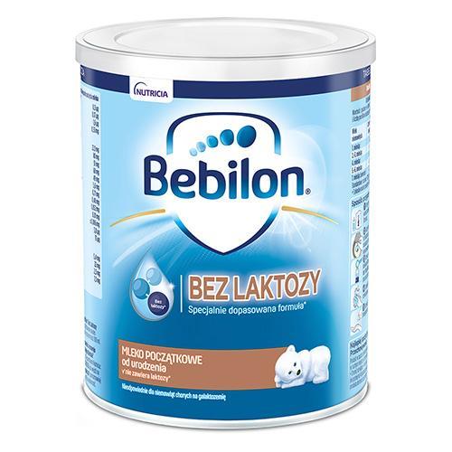 Miniaturka artykułu - BEBILON Bez laktozy Mleko początkowe od urodzenia, 400g USZKODZONE OPAKOWANIE