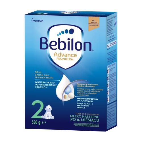 Miniaturka artykułu - Bebilon Pronutra Advance 2 Mleko następne po 6. miesiącu, 550 g USZKODZONY KARTON