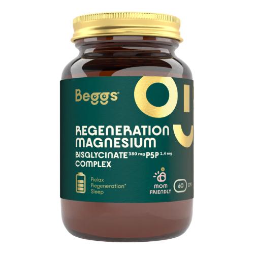 Miniaturka artykułu - Beggs Magnesium bisglycinate 380mg + P5P Complex 1,4mg, 60 kapsułek