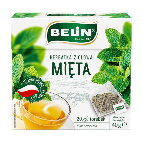 Miniaturka artykułu - Belina Herbatka ziołowa Mięta, 20 torebek