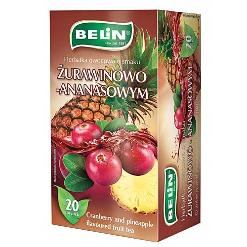 Miniaturka artykułu - Belin Herbata owocowa o smaku żurawinowo-ananasowym, 20 x 2 g