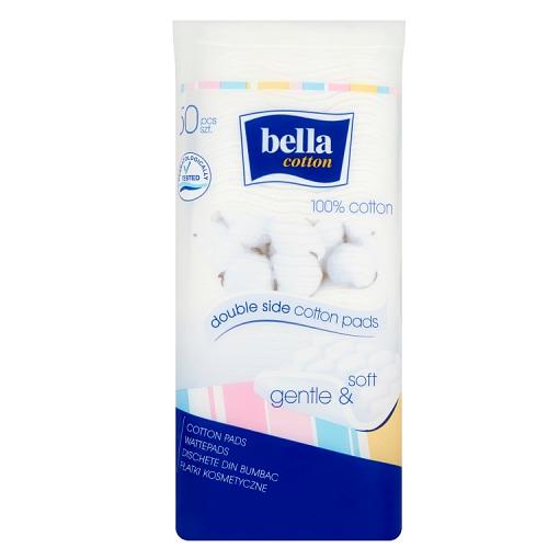 Miniaturka artykułu - BELLA COTTON Płatki kosmetyczne kwadratowe, 50szt.