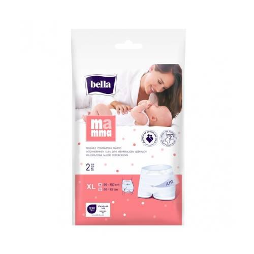 Miniaturka artykułu - BELLA MAMMA Wielorazowe majtki poporodowe XL, 2 sztuki