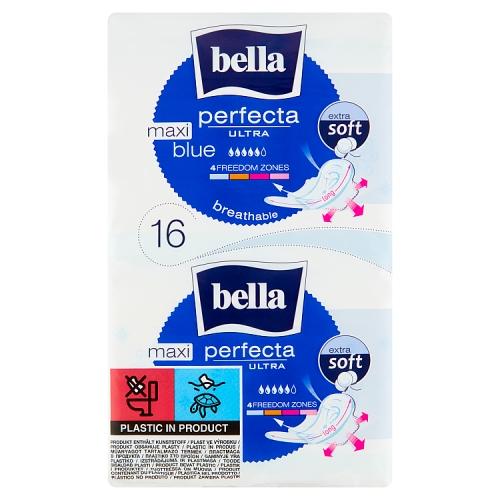 Miniaturka artykułu - Bella perfecta maxi blue extra soft podpaski, 16 szt.