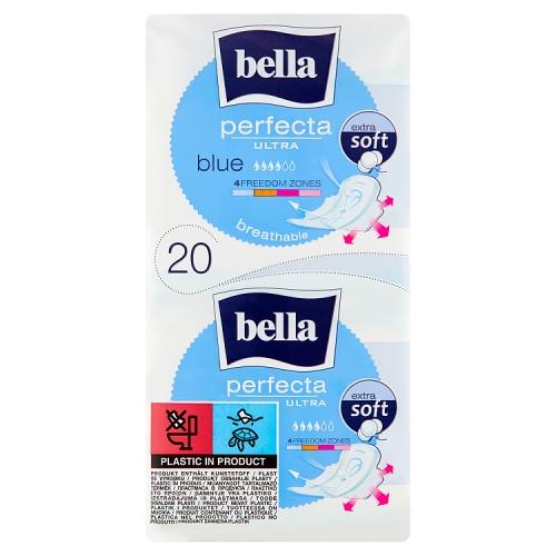 Miniaturka artykułu - Bella Perfecta Ultra Blue Extra Soft podpaski, 20szt.