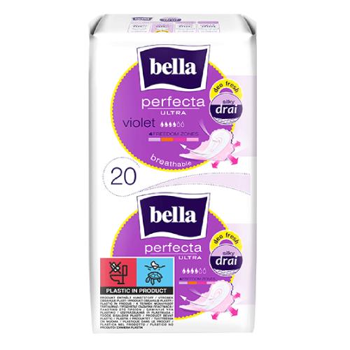 Miniaturka artykułu - Bella perfecta ultra violet silky drai podpaski, 20szt.