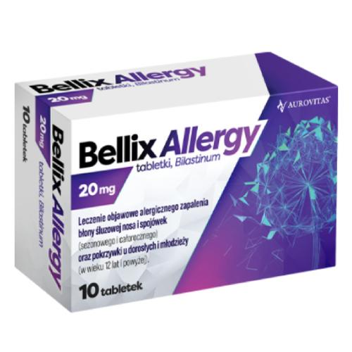 Miniaturka artykułu - Bellix Allergy Bilastyna 20 mg, Lek na alergię 10 tabletek