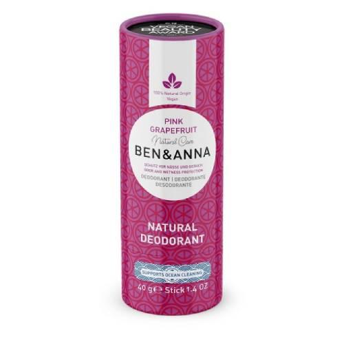 Miniaturka artykułu - Ben & Anna Naturalny dezodorant na bazie sody Pink Grapefruit sztyft kartonowy, 40 g