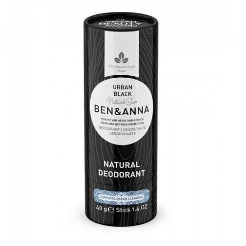Miniaturka artykułu - BEN & ANNA Naturalny dezodorant na bazie sody URBAN BLACK sztyft, 40 g