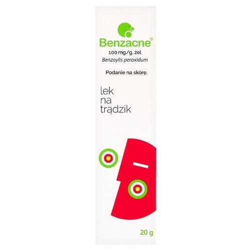 Miniaturka artykułu - Benzacne żel 100 mg/g Lek na trądzik, 20 g USZKODZONE OPAKOWANIE