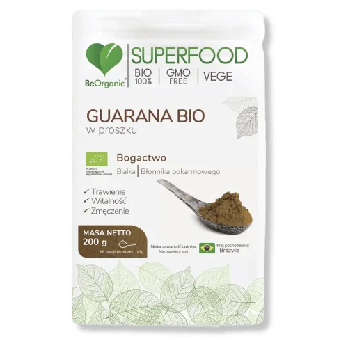 Miniaturka artykułu - BeOrganic Guarana BIO, 200g