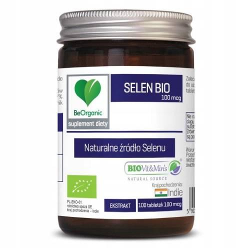 Miniaturka artykułu - BeOrganic Selen Bio 100mcg, 100 tabl.