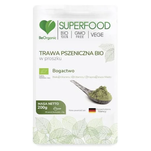 Miniaturka artykułu - BeOrganic Trawa pszeniczna BIO, 200g