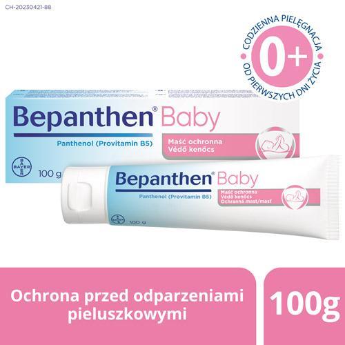 Miniaturka artykułu - BEPANTHEN Baby Maść ochronna, 100 g - maść ochronna z prowitaminą B5 USZKODZONE/BRAK KARTONOWEGO OPAKOWANIA 