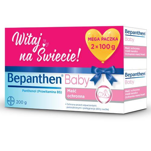 Miniaturka artykułu - Bepanthen Baby Maść ochronna, 2 x 100 g USZKODZONE TEKTUROWE OPAKOWANIE