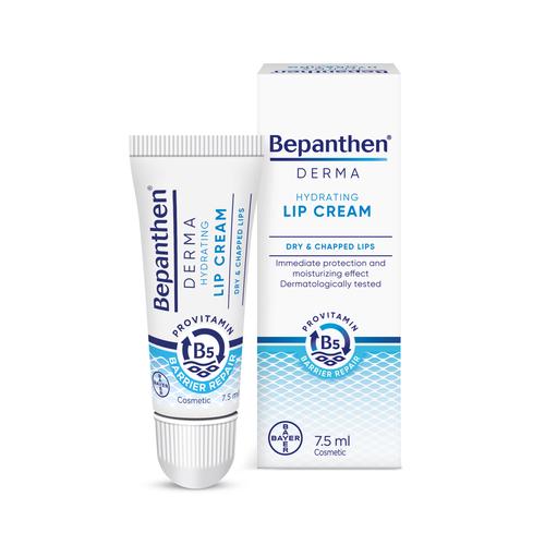 Miniaturka artykułu - Bepanthen Derma Hydrating Lip Cream krem do ust, 7,5 ml