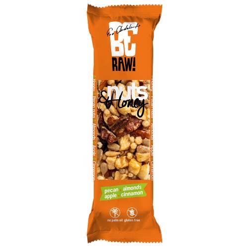 Miniaturka artykułu - BeRAW Nuts&Honey baton orzechowo-miodowy z orzechami pekan, 30 g