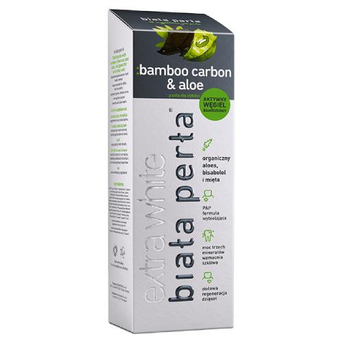 Miniaturka artykułu - BIAŁA PERŁA Pasta do zęb&oacute;w Carbon + Aloe, 75ml