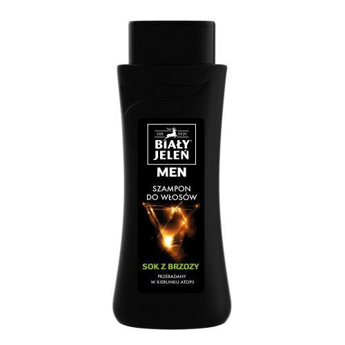 Miniaturka artykułu - BIAŁY JELEŃ FOR MEN szampon do włos&oacute;w z sokiem z brzozy, 300ml BRAK ETYKIETY Z PRZODU OPAKOWANIA