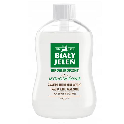 Miniaturka artykułu - BIAŁY JELEŃ Hipoalergiczne szare mydło w płynie zapas, 500 ml