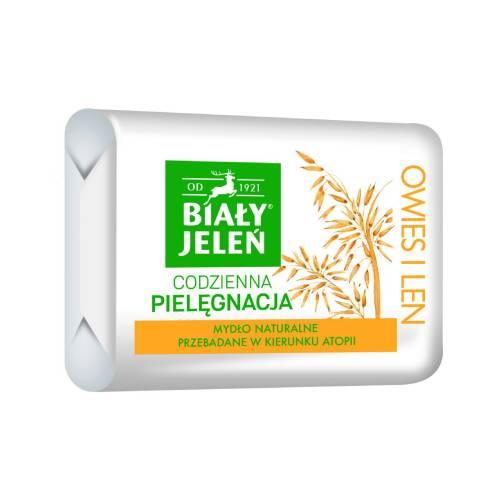 BIAŁY JELEŃ Mydło Premium z owsem i lnem - 100 g 