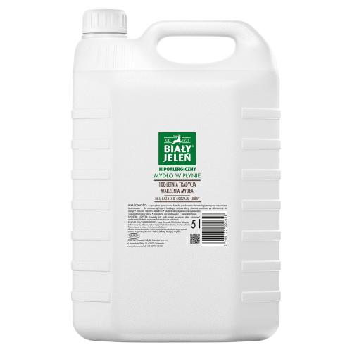Miniaturka artykułu - BIAŁY JELEŃ mydło w płynie, 5l