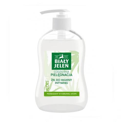 Miniaturka artykułu - Biały Jeleń Żel do higieny intymnej z aloesem, 500 ml BRAK POMPKI