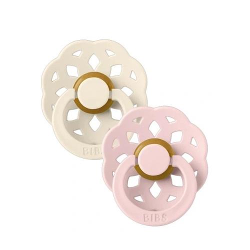 Miniaturka artykułu - BIBS BOHEME IVORY & BLOSSOM S 0-6m Smoczek uspokajający kauczukowy Hevea, 2 sztuki