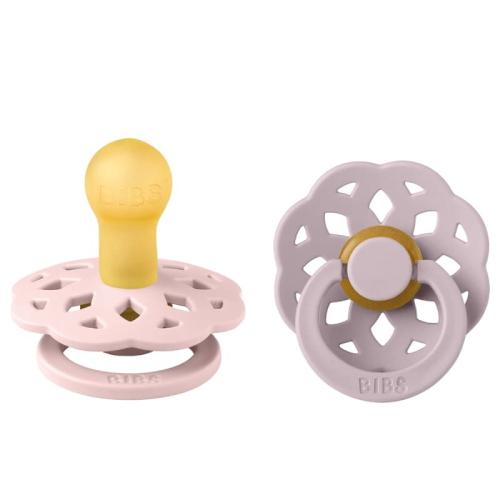 Miniaturka artykułu - BIBS BOHEME Smoczki uspokajające kauczukowe BLOSSOM/DUSTY LILAC rozmiar S, 2 sztuki