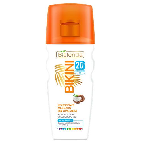 Miniaturka artykułu - BIELENDA BIKINI Mleczko do opalania Kokosowe SPF20, 200 ml