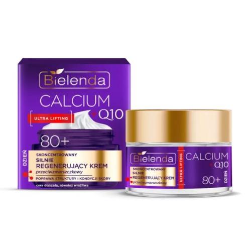 Miniaturka artykułu - BIELENDA Calcium + Q10 Skoncentrowany silnie regenerujący krem przeciwzmarszczkowy na dzień 80+, 50ml