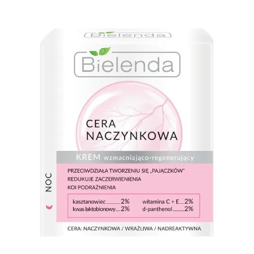 Miniaturka artykułu - BIELENDA Cera Naczynkowa Krem wzmacniająco-regenerujący na noc, 50ml